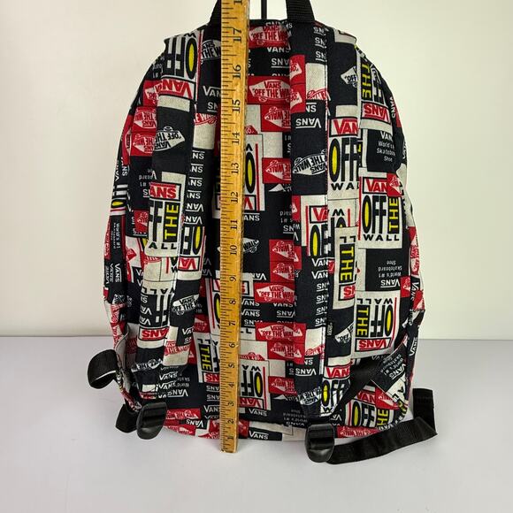 Vans Old Skool III Backpack Red Black White 18 inch Dual Strap Computer Bag - Picture 7 of 16
